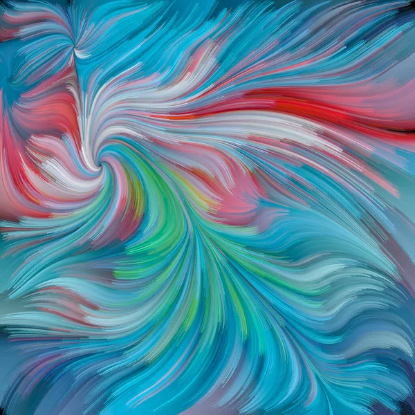 Paint Swirl series. Background design of detailed motion of paint fibers on digital canvas on the subject of design, creativity and art