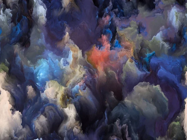 Textura Pintura Fractal Orgánica Que Asemeja Atmósfera Turbulenta Del Planeta — Foto de Stock