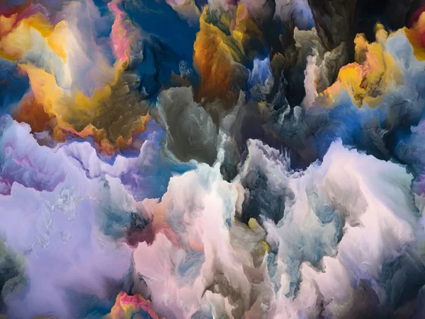 Органическая Фрактальная Краска Напоминающая Турбулентную Атмосферу Чужой Планеты — стоковое фото