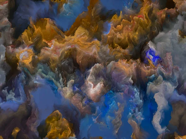 행성의 사나운 대기를 유기적 프랙탈 페인팅 — 스톡 사진