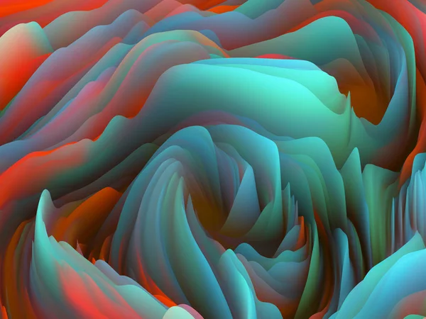 Das Gewebe Der Sinus Dimensional Wave Serie Künstlerischer Hintergrund Aus — Stockfoto