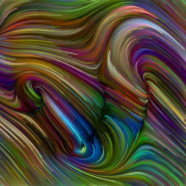 Color Swirl Serie Abstrakte Anordnung Bunter Bewegung Spektraler Fasern Für — Stockfoto