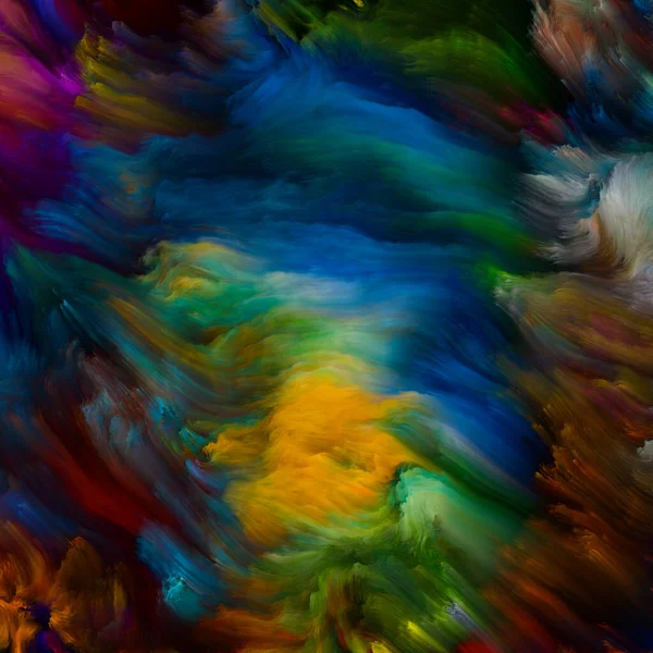 Серия Color Swirl Визуально Приятная Композиция Красочного Движения Жидкой Краски — стоковое фото