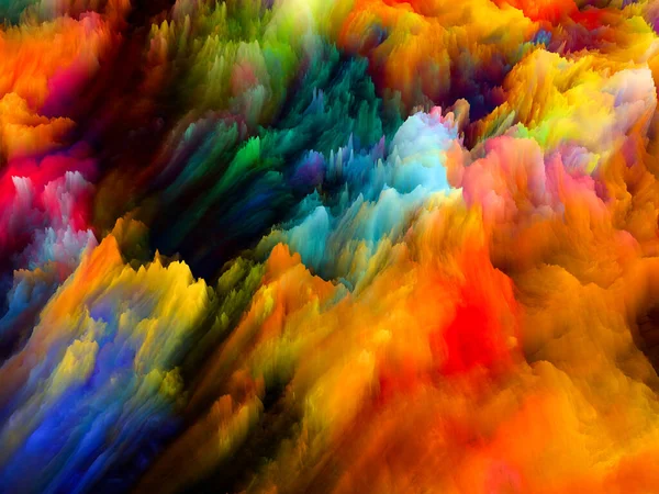 Canvas Close Series Artistic Abstraction Rendering Colorful Fractal Paint Topic — Stock Photo, Image