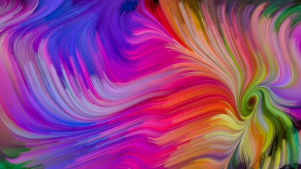 Paint Swirl Series Interplay Detailed Motion Paint Fibers Digital Canvas — Stock Photo, Image