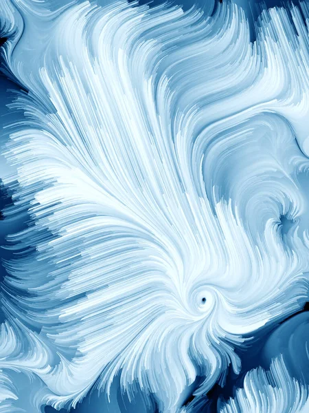 Paint Swirl Series Interplay Detailed Motion Paint Fibers Digital Canvas — Stock Photo, Image
