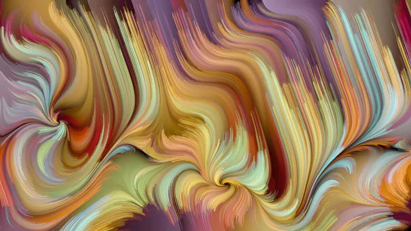 Paint Swirl series. Interplay of detailed motion of paint fibers on digital canvas related to design, creativity and art