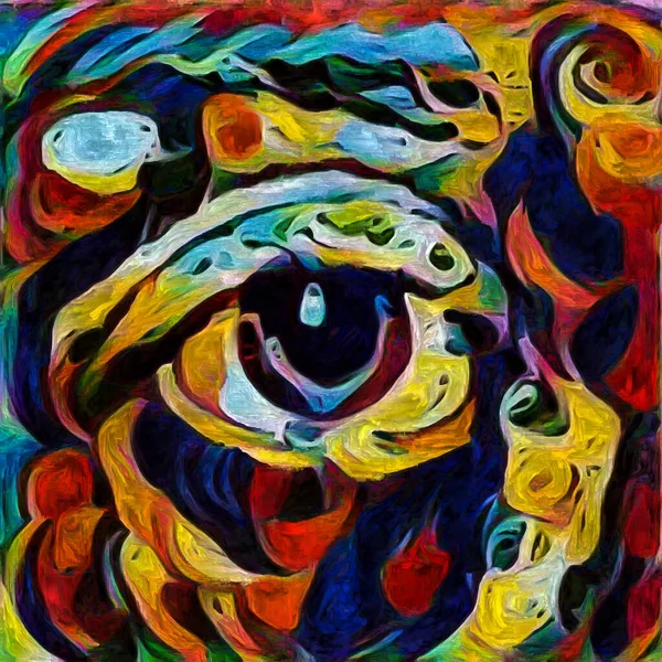 Künstlerische Vision Weibliches Auge Abstrakten Malstil Zum Thema Innenwelt Kreativität — Stockfoto
