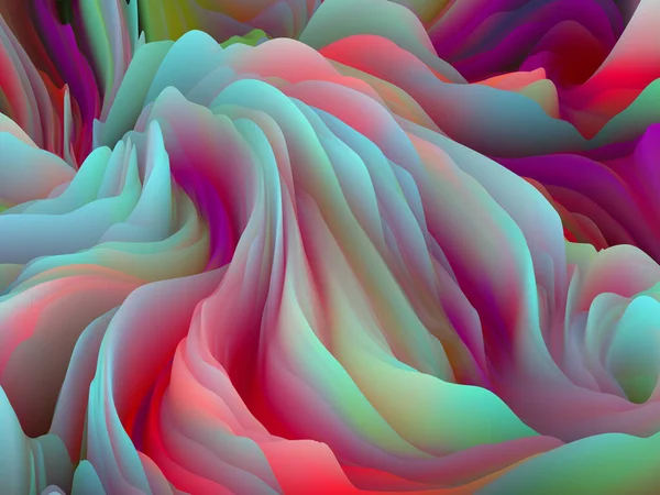 Скручені Відтінки Серія Вимірювальних Хвиль Взаємодія Текстурою Кольорів Відтворення Випадкової — стокове фото