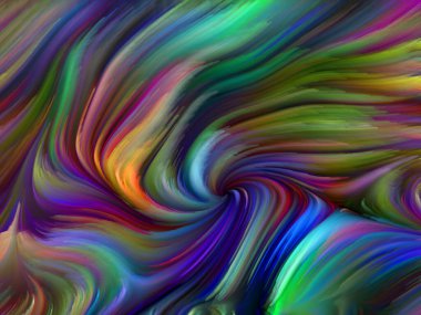 Renkli girdap serisi. Yaşam, yaratıcılık ve sanat üzerine çalışmalar için spektral liflerin renkli hareketlerinin bileşimi