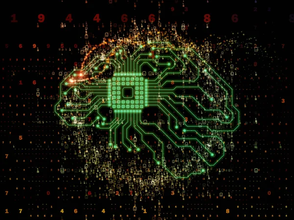 Styrka Numbers Serien Bakgrund Till Siffror Och Cpu Element Ämnet — Stockfoto