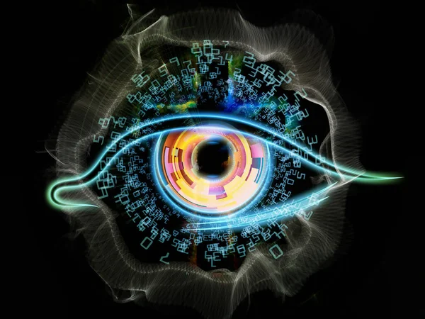 Символ Очей Абстрактні Технологічні Елементи Композиція Вогнів Тему Науки Освіти — стокове фото