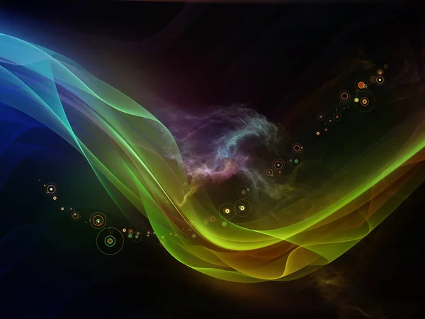 Patterns Space Series Interplay Lights Fractal Nebula Circles Use Science — Stock Photo, Image