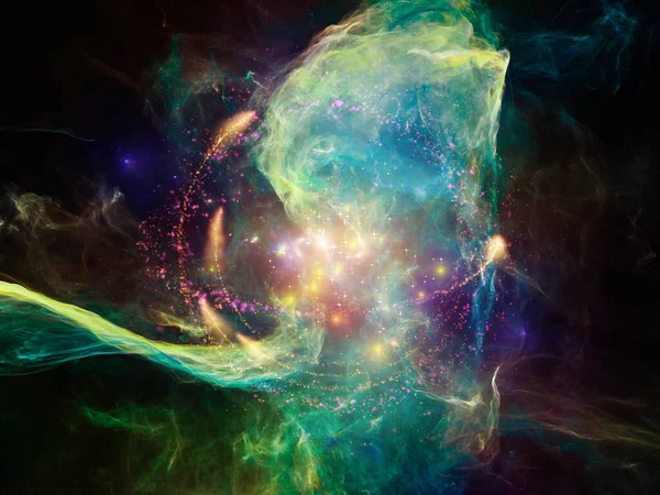 Elementos Nebulosa Fractal Texturas Orgânicas Luzes Sobre Ciência Educação — Fotografia de Stock