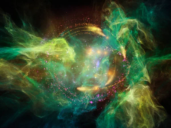 Elements Fractal Nebula Organic Textures Lights Subject Science Education — Stock Photo, Image