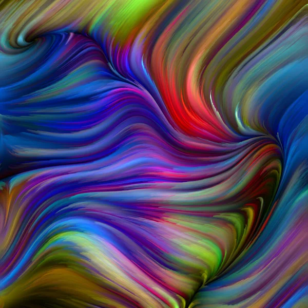 Серія Кольорових Вихорів Композиція Барвистого Руху Спектральних Волокон Предмета Життя — стокове фото