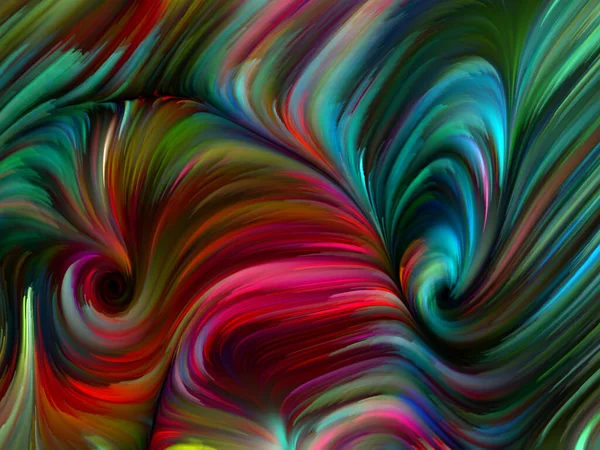 Série Color Swirl Abstraction Artistique Composée Mouvement Coloré Fibres Spectrales — Photo