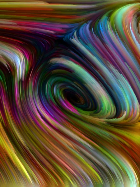 彩色漩涡系列 以生命 创造力和艺术为主题的光谱纤维彩色运动的组成 — 图库照片