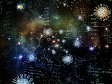 Coronavirus Gerçekliği. Viral Salgın Serisi. Virüs, salgın hastalık, enfeksiyon, hastalık ve sağlık konularındaki tasarımları tamamlamak için üç boyutlu Coronavirus parçacıkları ve mikro uzay elementleri