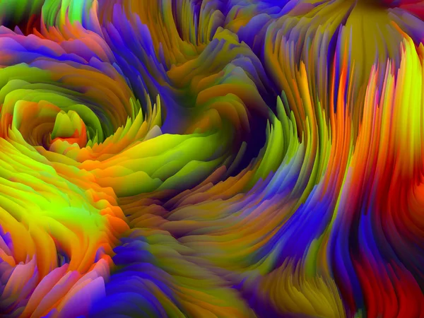 Géométrie Chaos Série Vagues Dimensionnelles Fond Couleur Tourbillonnante Texture Rendu — Photo