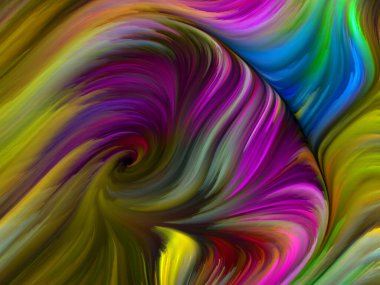 Renkli girdap serisi. Yaşam, yaratıcılık ve sanatla ilgili spektral liflerin renkli hareketlerinden oluşan soyut tasarım