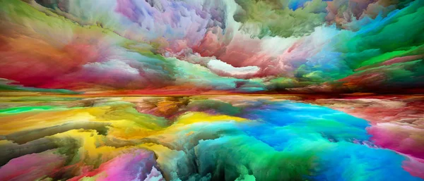 Rainbow Enlightenment Escape Reality Arrangement Créatif Couleurs Textures Créatives Lever — Photo