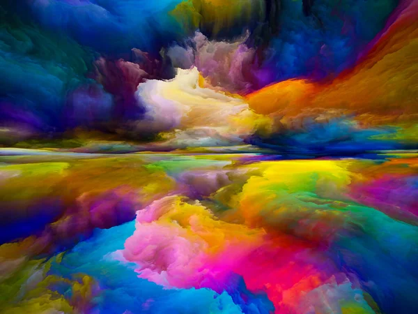 Işık Ülkesi Gerçekliğe Kaçış Dizisi Doğaüstü Günbatımı Renkleri Dokularından Yapılmış — Stok fotoğraf