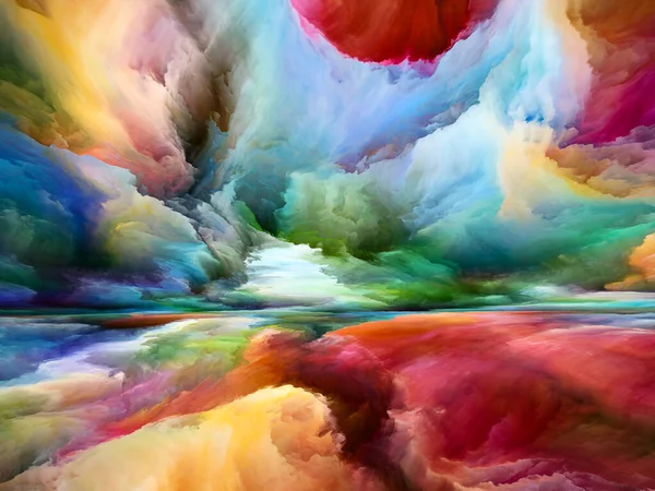 Internal Landscape Seeing Never World Series Abstract Design Made Colors — Stock Photo, Image