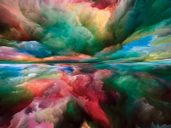 スペクトルの風景 世界シリーズには登場しない デザインをテーマとした色彩 グラデーション雲の背景デザイン — ストック写真