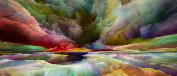 Gespenstische Landschaft Seeing Never World Serie Hintergrundgestaltung Von Farben Texturen — Stockfoto
