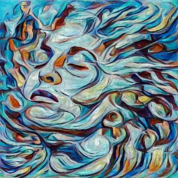 Serie Cara Floreciente Retrato Abstracto Sobre Calma Sueños Paz Mundo  Ilustración de stock #463954898 de ©agsandrew