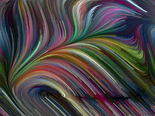 Renkli Girdap Serisi Yaşam Yaratıcılık Sanat Konularındaki Spektral Liflerin Renkli — Stok fotoğraf