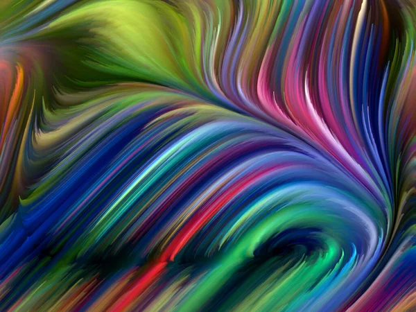 Serie Remolinos Color Abstracción Artística Movimiento Colorido Fibras Espectrales Sobre — Foto de Stock