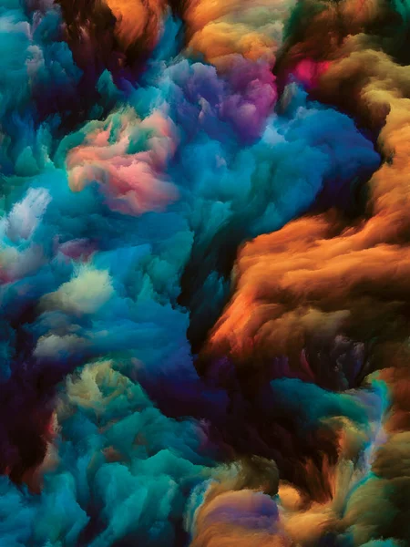 Серия Color Swirl Организация Красочного Движения Жидкой Краски Холсте Подходящем — стоковое фото