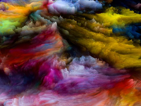 Řada Canvas Close Složení Vykreslování Barevné Fraktálové Barvy Pro Projekty — Stock fotografie
