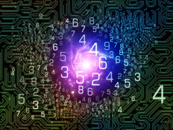 Number Tracing Overlay Numbers Grids Lights Subject Science Education Computing — Stock Photo, Image