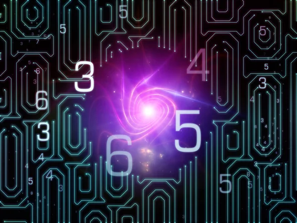 Number Tracing Overlay Numbers Grids Lights Subject Science Education Computing — Stock Photo, Image