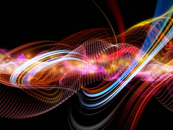 Foton Dalgaları Bilim Eğitim Bilgisayar Modern Teknoloji Konularında Işık Parçacık — Stok fotoğraf
