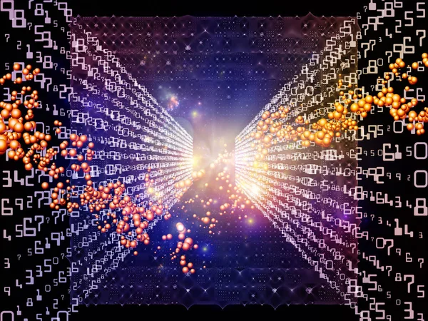 Getallen Lichten Deeltjescomposities Wetenschap Onderwijs Informatica Moderne Technologie Weergave — Stockfoto