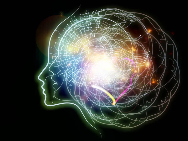 Yine de parçacıklar. İnsan çizgilerinin 3 boyutlu yorumlanması, sanal şebekeler ve eğitim konularındaki ışıklar bilim ve modern teknolojiler