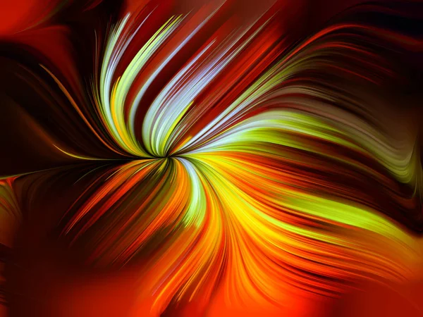 Paint Swirl Series Composition Detailed Motion Paint Fibers Digital Canvas — Stock Photo, Image