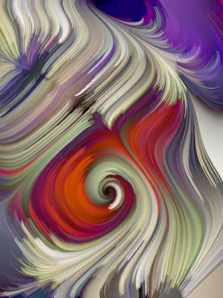 Seria Paint Swirl Kompozycja Szczegółowego Ruchu Włókien Malarskich Płótnie Cyfrowym — Zdjęcie stockowe