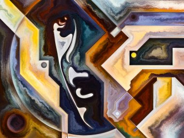 İnsan dokusu serisi. İnsan yüzünün görsel olarak memnun edici bileşimi, zengin renkler, organik dokular, iç dünya, akıl, ruh ve doğa üzerindeki çalışmalar için akış eğrileri.