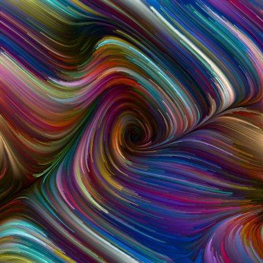 Renkli girdap serisi. Yaşam, yaratıcılık ve sanatla ilgili planlara uygun spektral liflerin renkli hareketlerinden oluşan görsel çekicilik arkaplanı