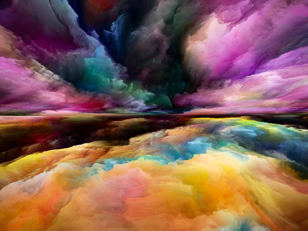 Colors End Landscapes Mind Series Abstraction Bright Paint Motion Gradients — Stock Photo, Image