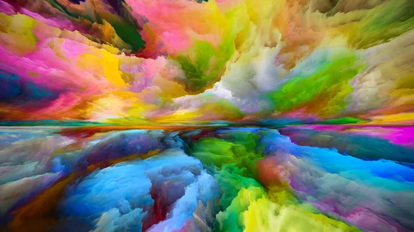 Ölümün Ötesindeki Renkler Gerçekliğe Kaçış Dizisi Manzara Resmi Hayal Gücü — Stok fotoğraf