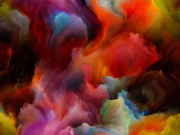 Rainbow Land Paysages Série Mind Composition Peintures Vives Gradients Mouvement — Photo