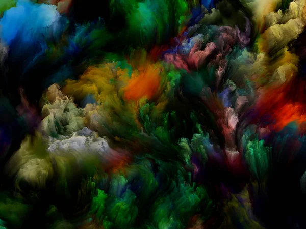 Boya Hareketi Renkli Rüya Serisi Hayal Gücü Yaratıcılık Resim Konuları — Stok fotoğraf