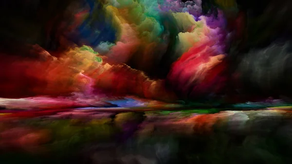 Vistas Colore Fuga Alla Serie Reality Sullo Sfondo Surreale Tramonto — Foto Stock