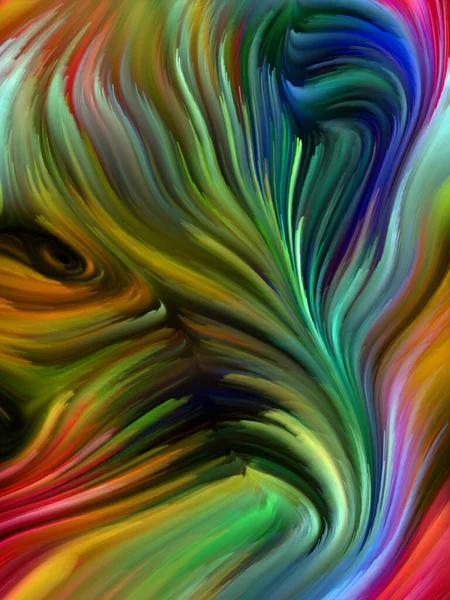 Серия Color Swirl Графическая Композиция Красочного Движения Спектральных Волокон Предмета — стоковое фото